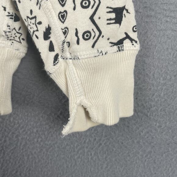 THE GREAT. Cream and Black Patterned Crew Neck Sweater - Picture 4 of 9